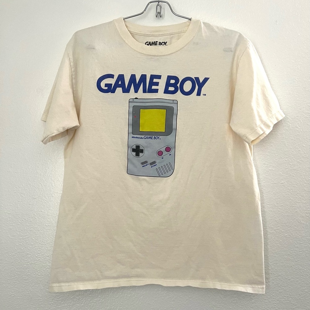 Game Boy Graphic Nintendo T-Shirt Medium Mens Womens Whisper White 2022